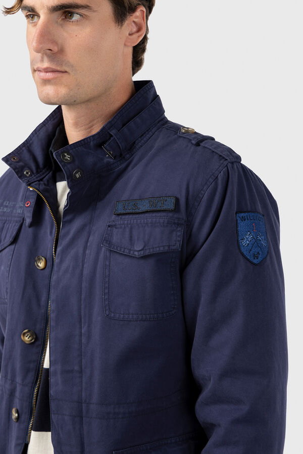 Williot Cazadora Sahariana Con Parches Azul marino