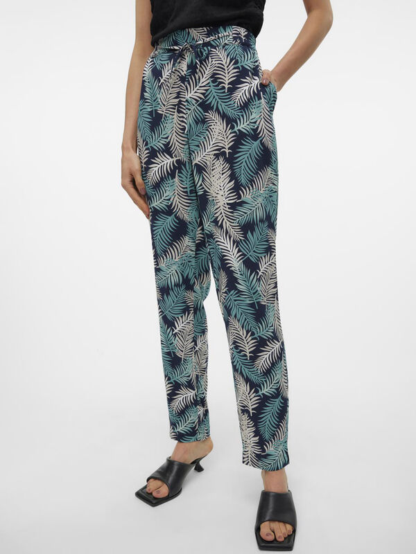 Vero Moda Cal&ccedil;as fluidas de mulher com cintura el&aacute;stica Azul