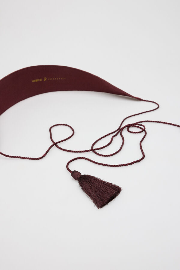 Slowlove Cintur&oacute;n faj&iacute;n tachas Vino