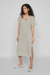 Vila Vestido midi de manga corta Gris