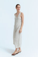 Vila Vestido largo de viscosa Gris