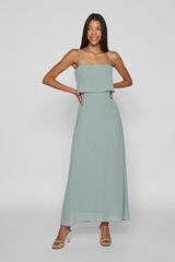 Vila Vestido de fiesta largo de tirantes Verde
