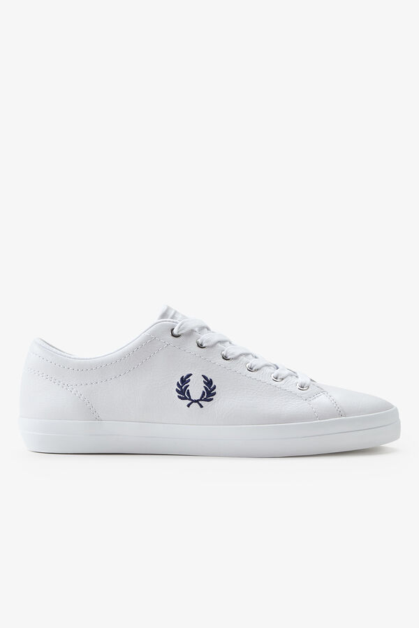 Fred Perry Sapatilhas Baseline pele Branco