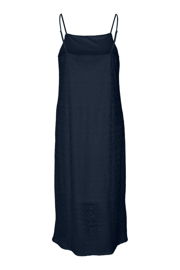 Vero Moda Vestido midi de tirantes Azul marino