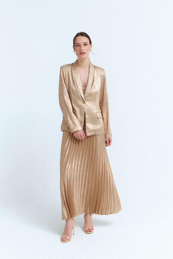 Vila Chaqueta blazer dorada Gris