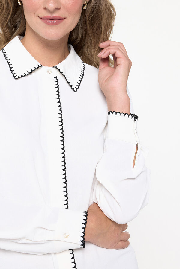 Vero Moda Camisa detalle bordado Blanco