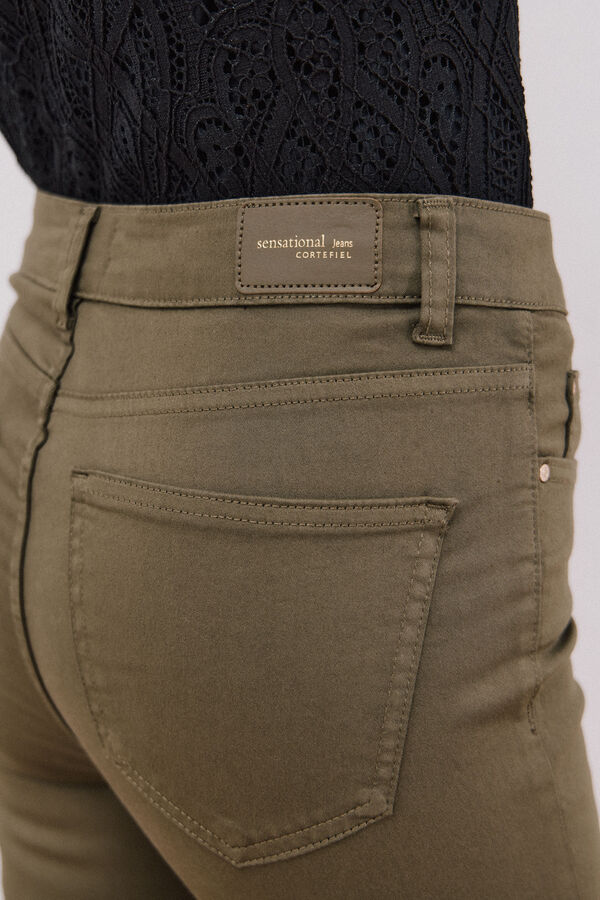 Cortefiel Pantalones Sensational color Kaki