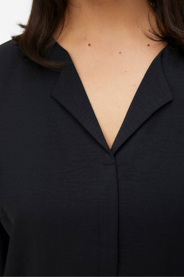 Vero Moda Curve Camisa de manga manga tamanho grande Preto