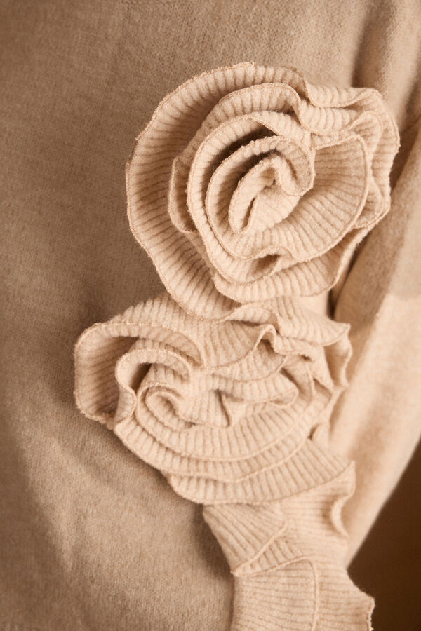 Pol&iacute;n Et Moi Jersey flor Vero Beige