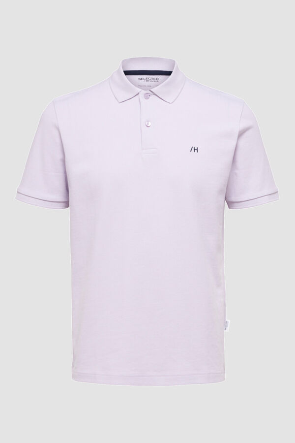 Cortefiel Polo de manga curta Regular Fit Roxo