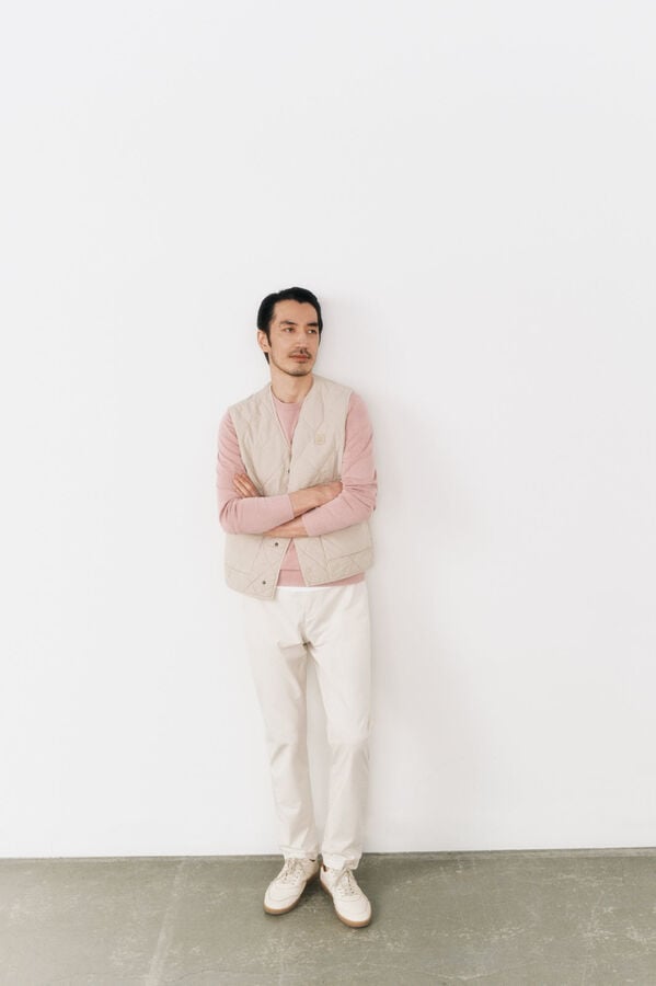 OOTO Pantal&oacute;n chino slim fit Marfil