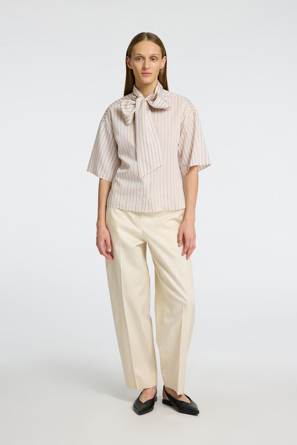 Selected Femme Camisa com la&ccedil;ada Cinzento