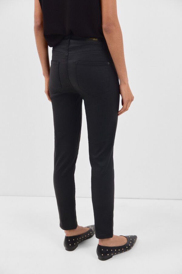 Cortefiel Pantalones Sensational Resinados Negro