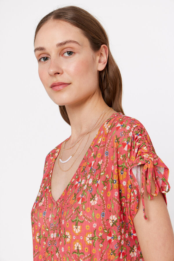 Cortefiel Vestido de punto estampado Multicolor