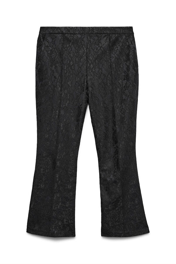 Vero Moda Curve Pantal&oacute;n campana encaje talla grande Negro