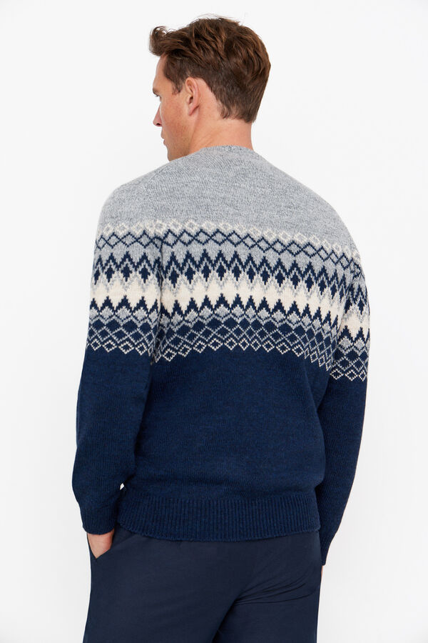 Cortefiel Camisola natal l&atilde; tor&ccedil;al Azul