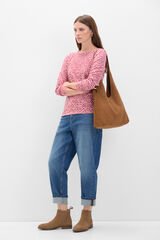 Cortefiel Camisola b&aacute;sica decote barco com bot&otilde;es dourados Multicolorido