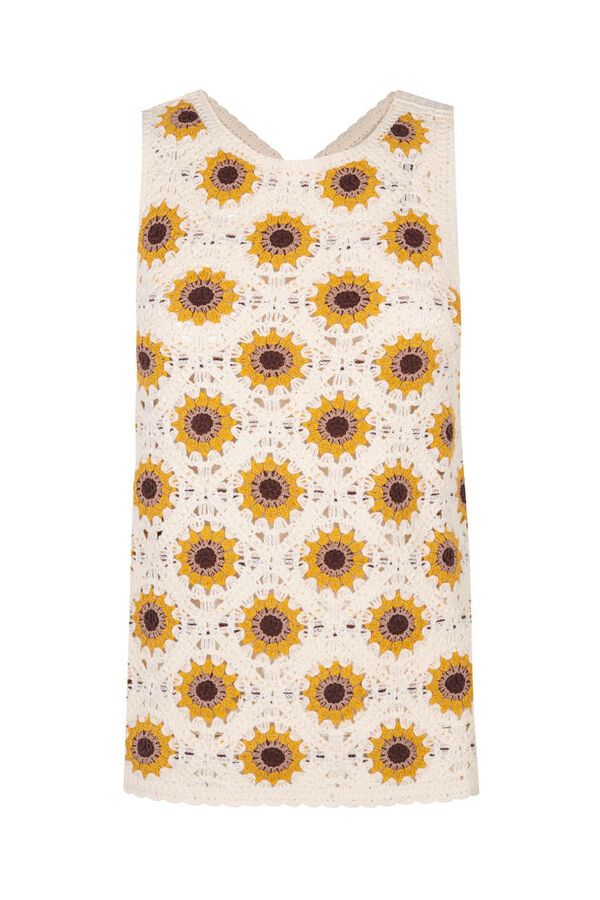 Slowlove Top crochet desenho Multicolorido