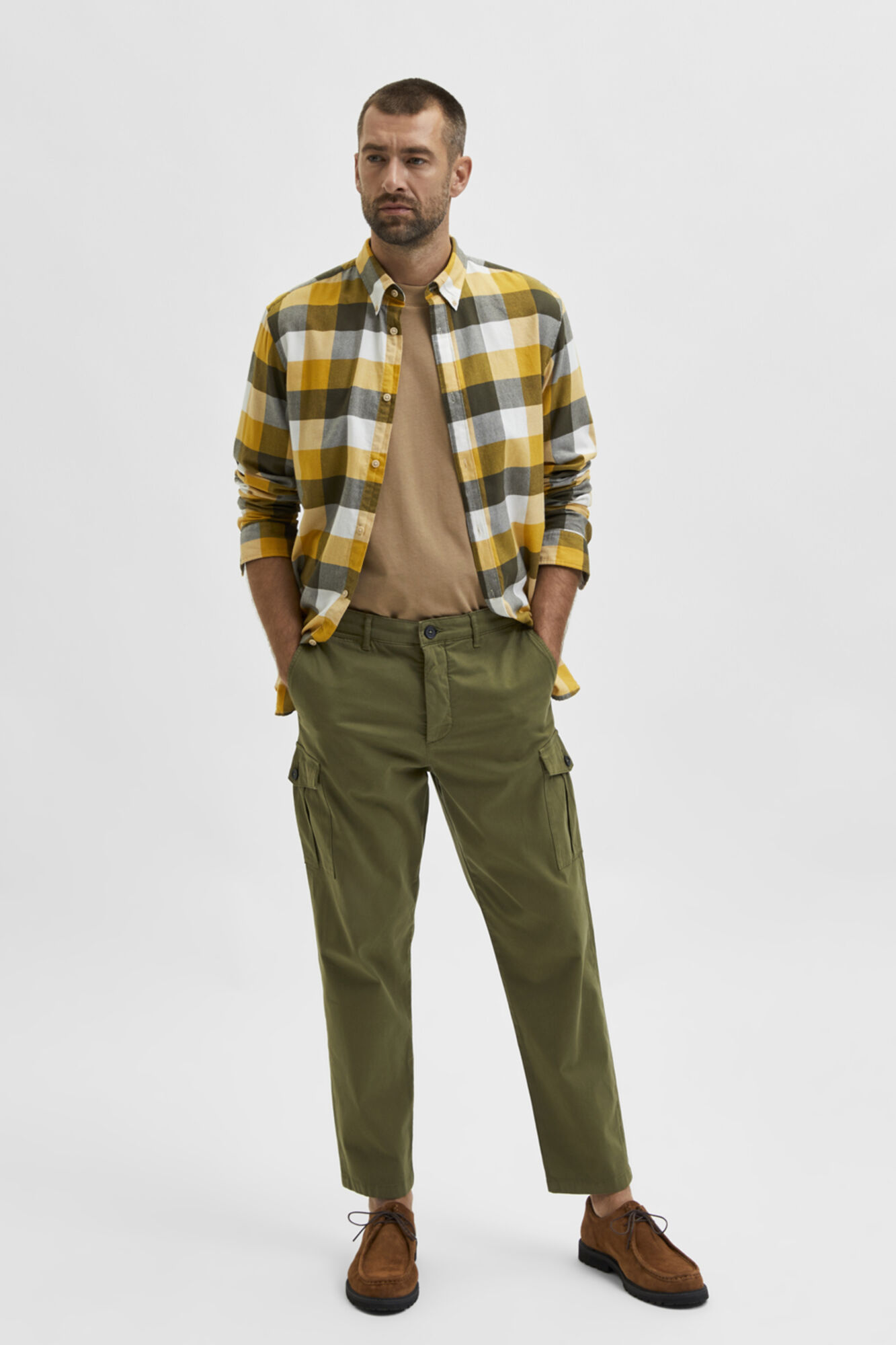 Selected Pantal&oacute;n cargo slim fit