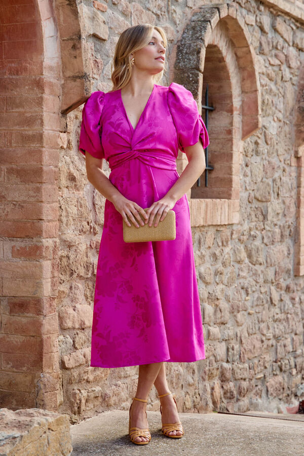 Pol&iacute;n Et Moi Vestido con nudo Lizza Morado