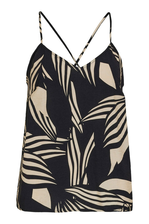 Vila Top de tirantes estampado Negro