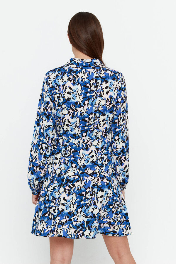 Vero Moda Vestido camiseiro manga comprida Azul