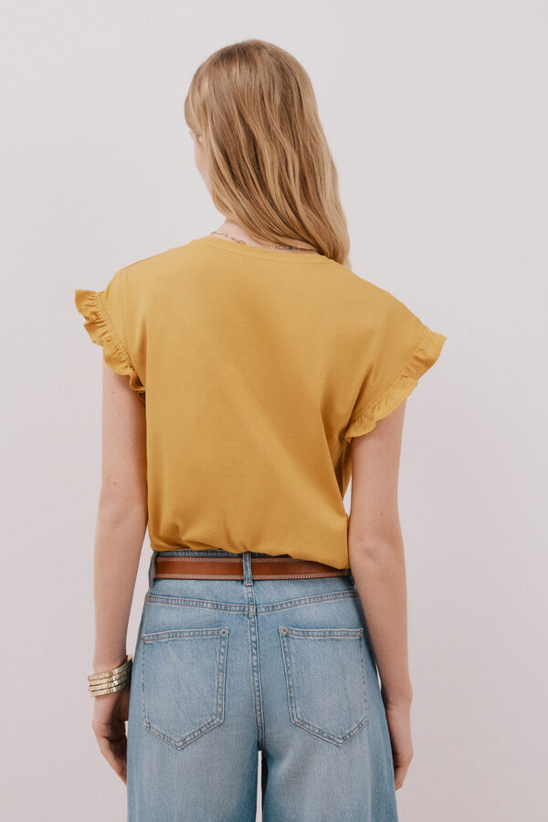 Cortefiel Camisola b&aacute;sica folho Dourado