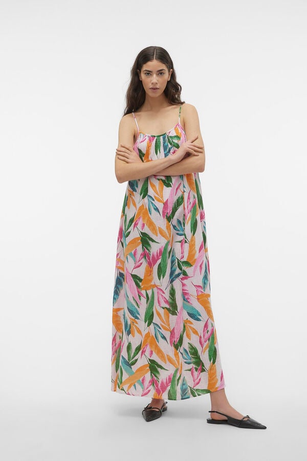 Vero Moda Vestido midi de algodão  Subiu