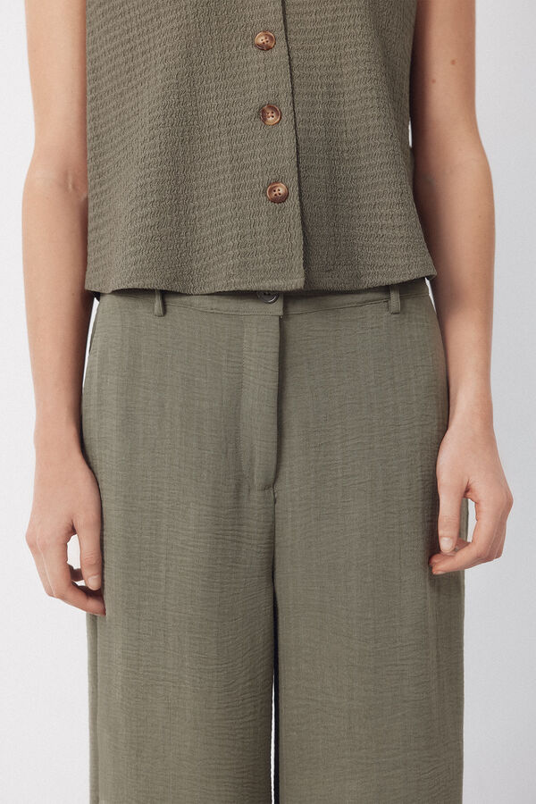 Cortefiel Pantal&oacute;n con textura Kaki