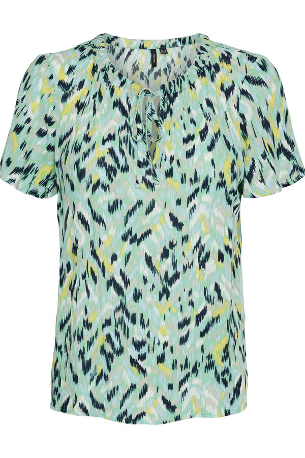 Vero Moda Top de mujer de manga corta Verde