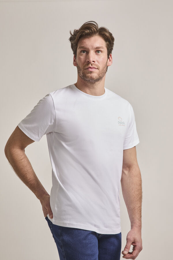 Street Monkey Camiseta manga curta da moda Branco