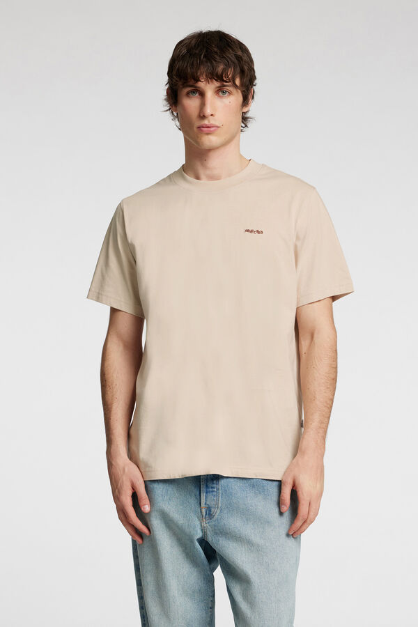 Selected T-shirt de manga curta Cinzento