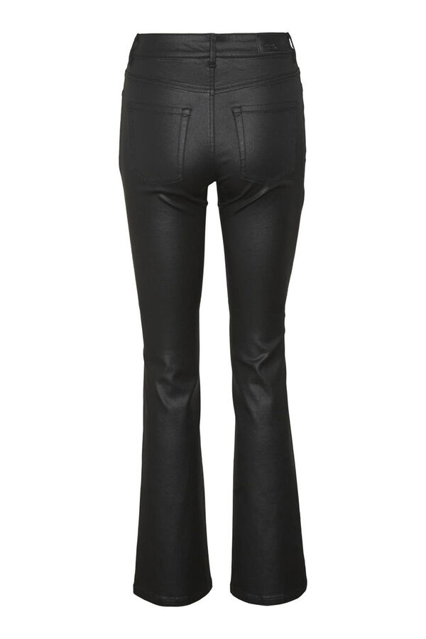 Vero Moda Jeans flared de mujer efecto polipiel Negro