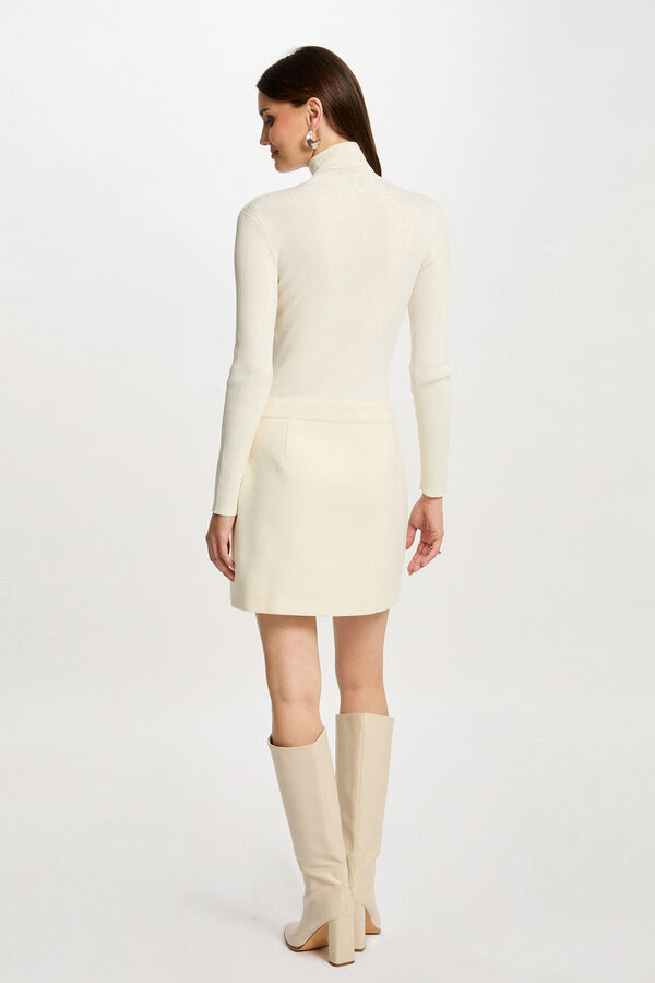 Morgan Vestido corto ajustado 2 en 1 Marfil