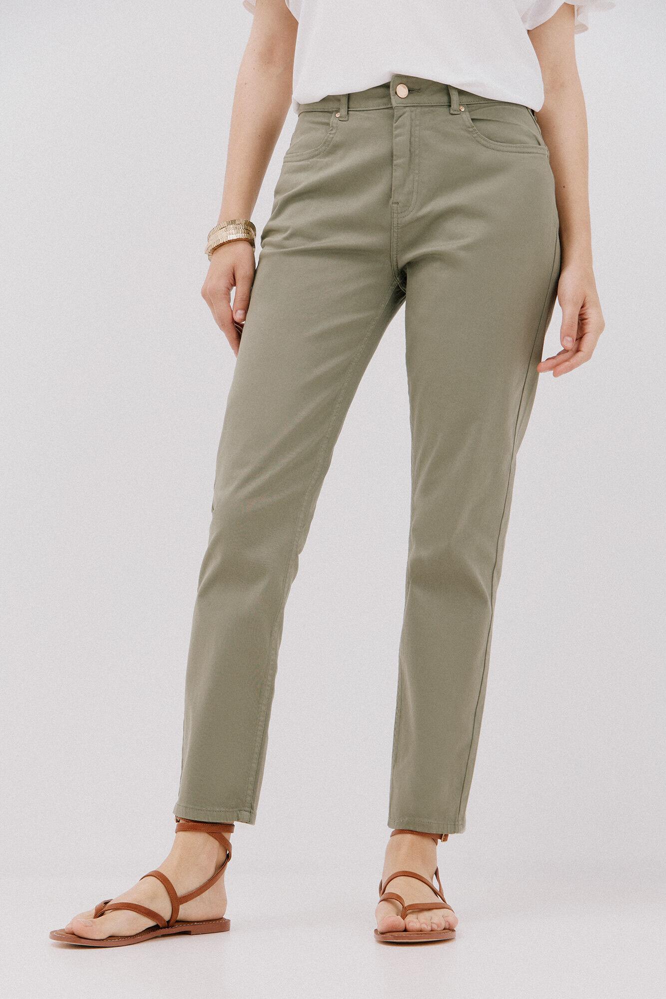 Cortefiel Cal&ccedil;as skinny coloridas cortadas