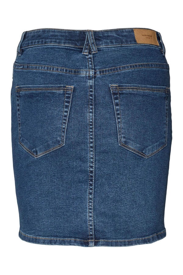 Vero Moda Saia denim ajustada Azul