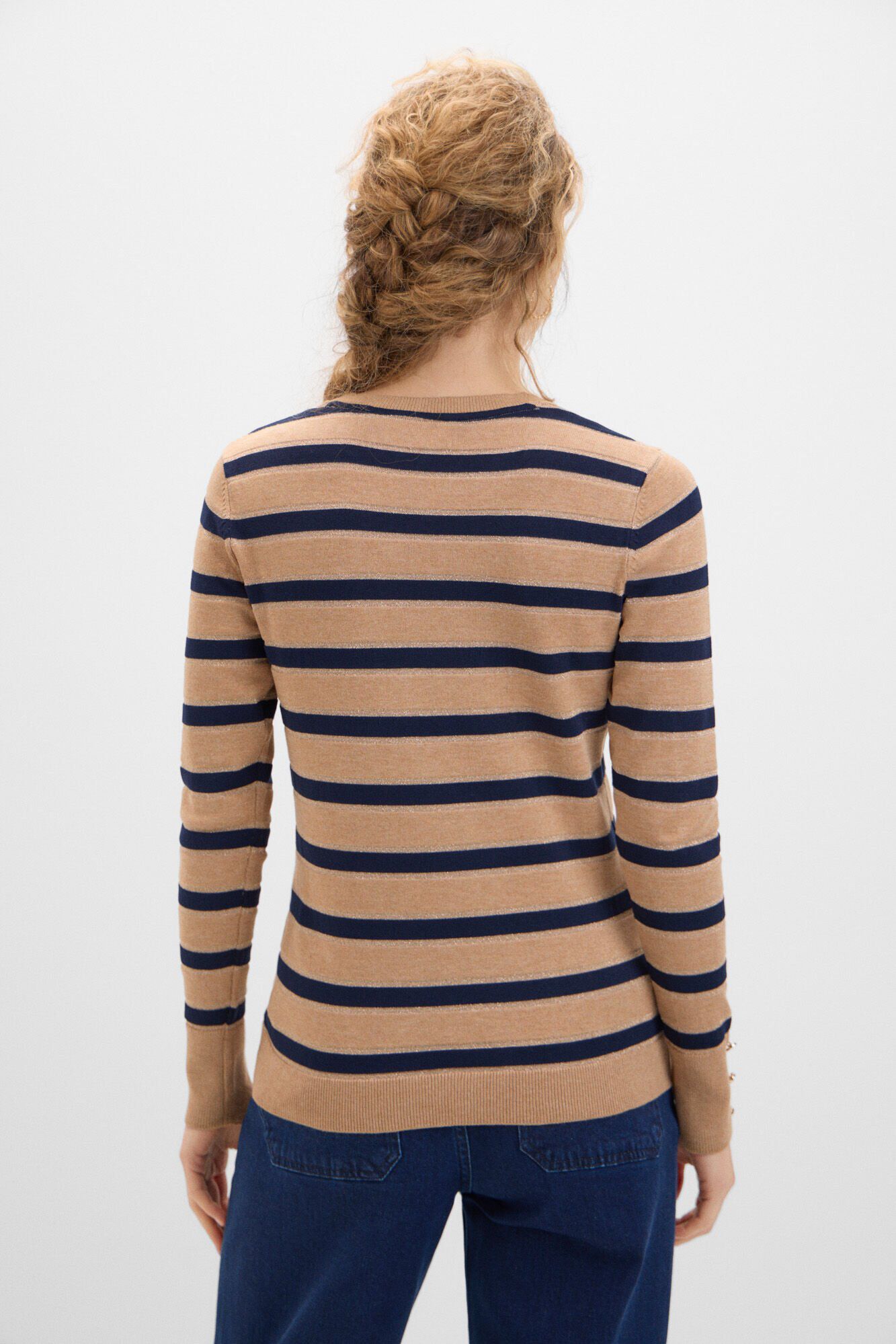 Cortefiel Jersey rayas metalizadas