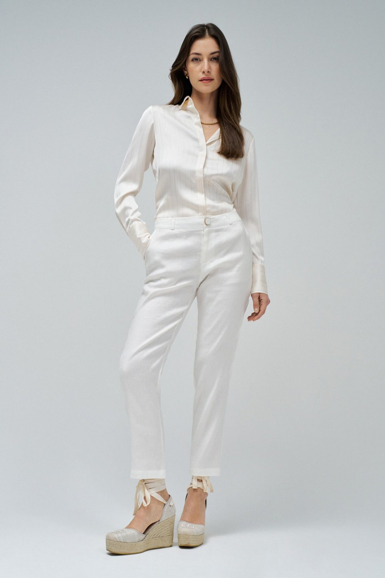 Salsa Jeans Chino de lino slim fit