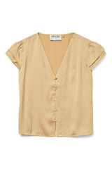 Vero Moda Blusa fluida manga corta Marrón