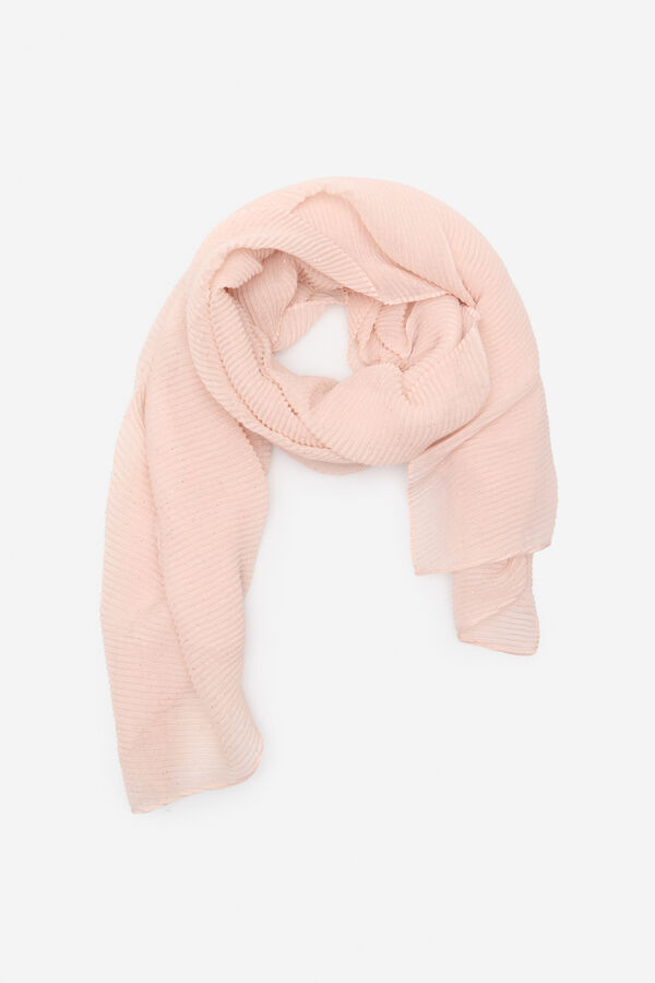Cortefiel Fular plisado lurex Rosa
