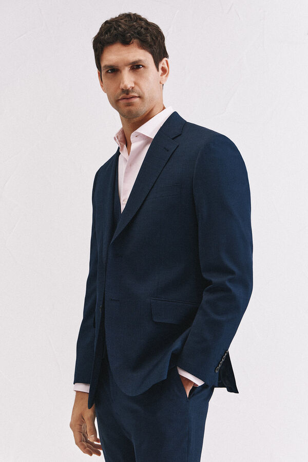 Cortefiel Blazer azul slim fit Azul