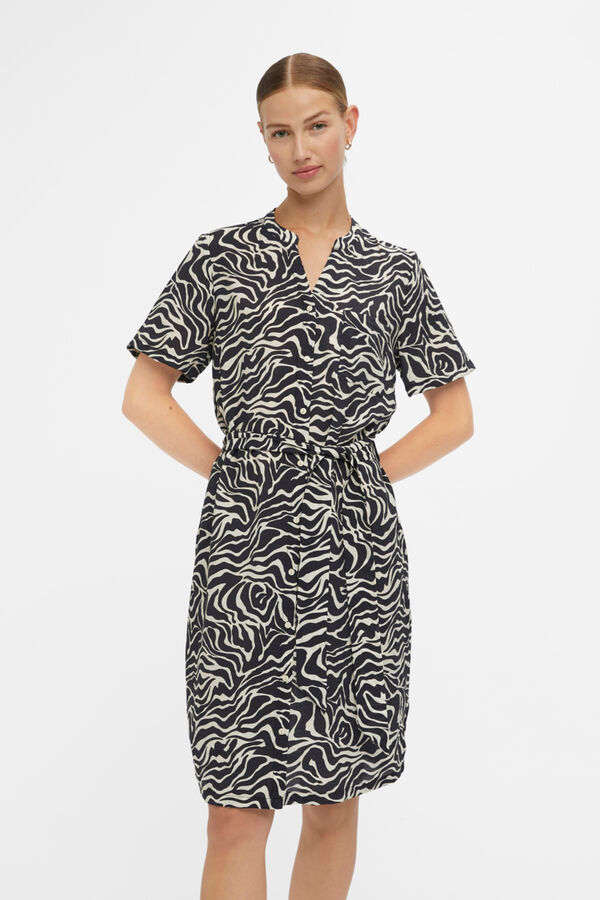 Object Vestido curto camiseiro Preto