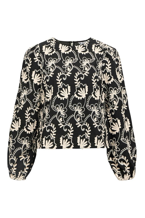 Object Blusa tejido bordado Negro