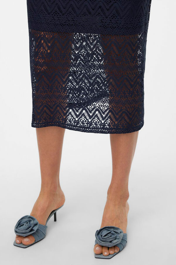 Vero Moda Vestido midi de tirantes Azul marino