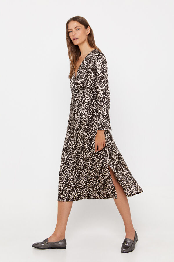 Cortefiel Vestido estampado Multicolor