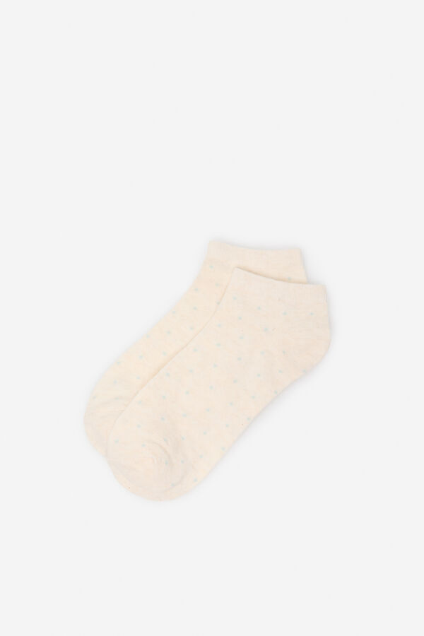 Cortefiel Meia curta toupeiras Ecru