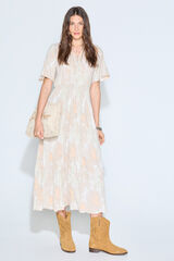 Slowlove Vestido largo Tie-Dye Estampado blanco