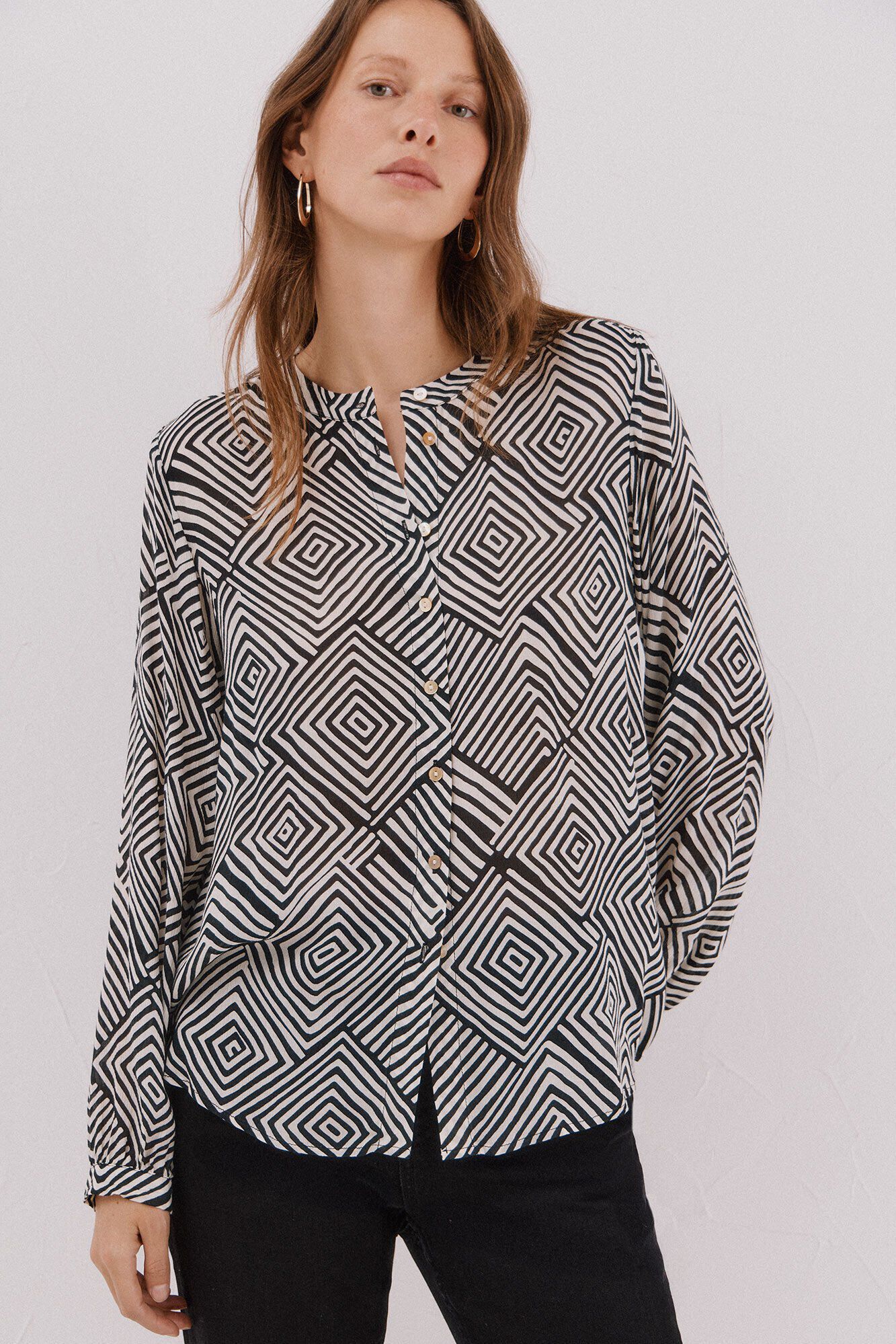 Cortefiel Blusa gola redonda