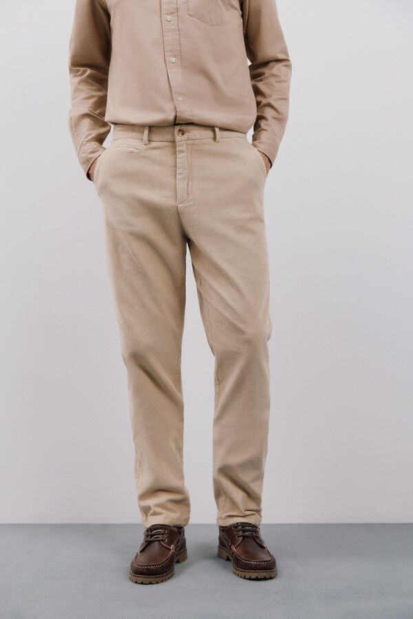 Cortefiel Cal&ccedil;as chino bombazina Tostado