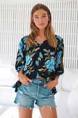 Jaase Blusa estampada rue Preto